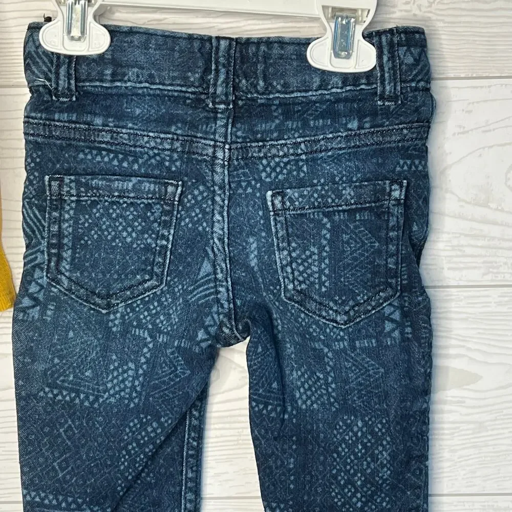 Old Navy girls’ goldenrod thermal top/Genuine Kids skinny jeans Size 2T